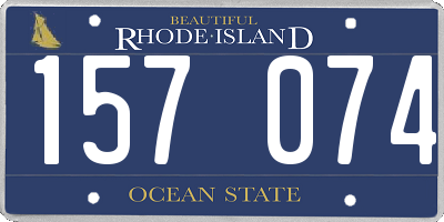 RI license plate 157074
