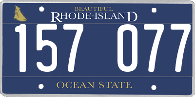 RI license plate 157077