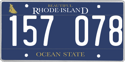 RI license plate 157078