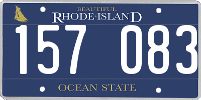 RI license plate 157083