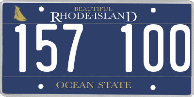 RI license plate 157100