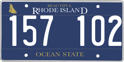 RI license plate 157102