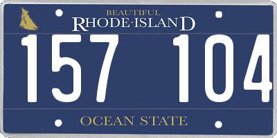 RI license plate 157104