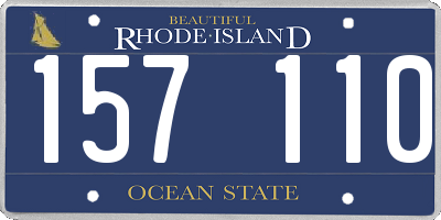 RI license plate 157110