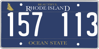 RI license plate 157113