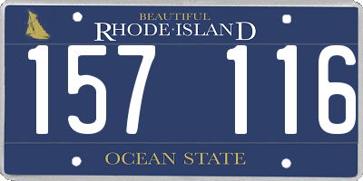 RI license plate 157116