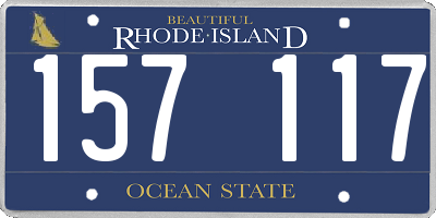 RI license plate 157117