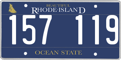 RI license plate 157119
