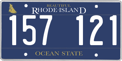 RI license plate 157121