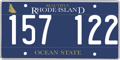 RI license plate 157122