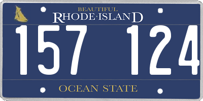 RI license plate 157124
