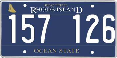 RI license plate 157126