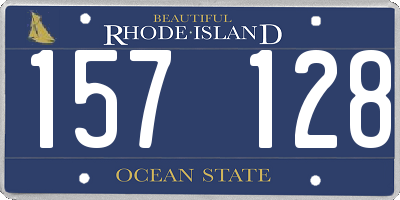 RI license plate 157128