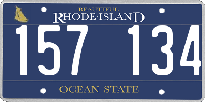 RI license plate 157134