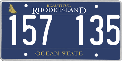 RI license plate 157135