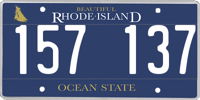 RI license plate 157137