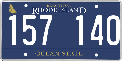 RI license plate 157140