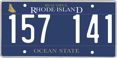 RI license plate 157141