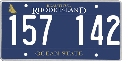 RI license plate 157142
