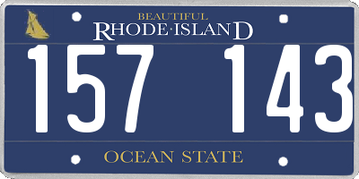 RI license plate 157143