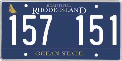 RI license plate 157151
