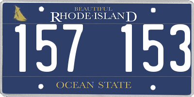 RI license plate 157153