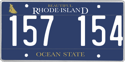 RI license plate 157154