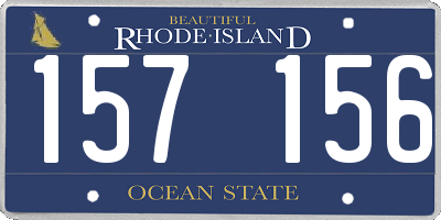 RI license plate 157156