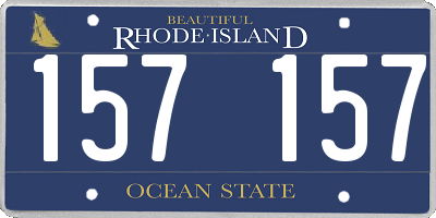 RI license plate 157157