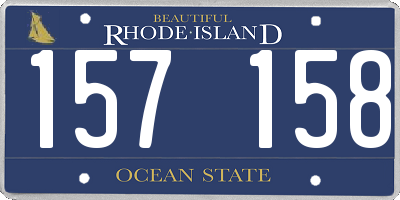 RI license plate 157158