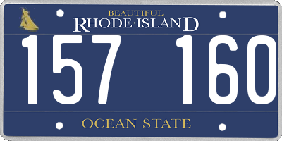 RI license plate 157160