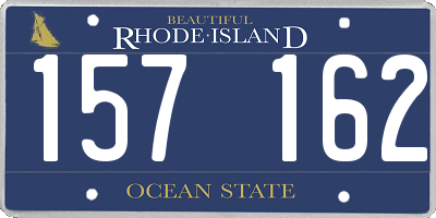 RI license plate 157162