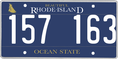 RI license plate 157163