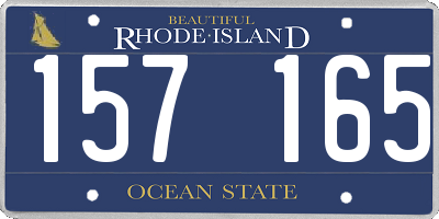 RI license plate 157165