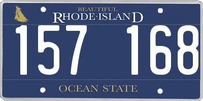 RI license plate 157168