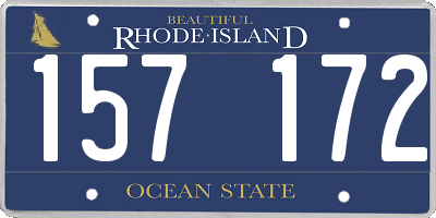 RI license plate 157172