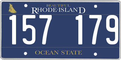 RI license plate 157179