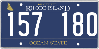 RI license plate 157180