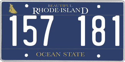 RI license plate 157181