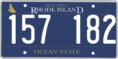 RI license plate 157182