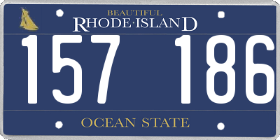 RI license plate 157186
