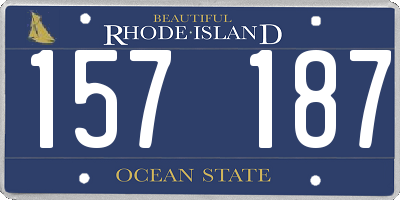 RI license plate 157187