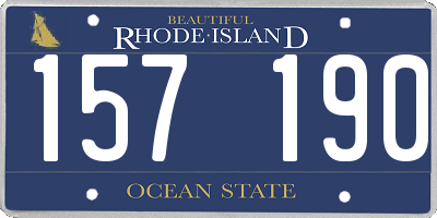 RI license plate 157190