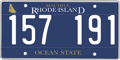 RI license plate 157191