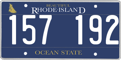 RI license plate 157192