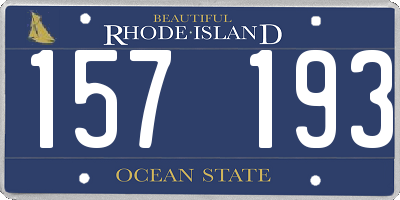 RI license plate 157193