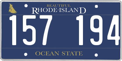 RI license plate 157194