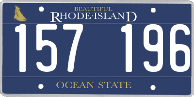 RI license plate 157196