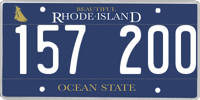 RI license plate 157200