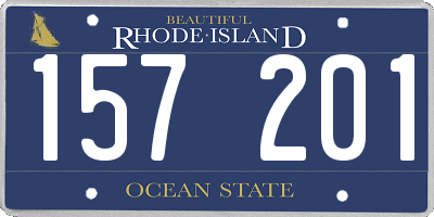 RI license plate 157201